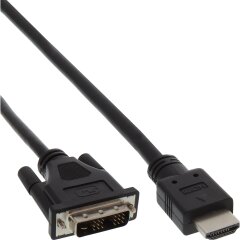 HDMI-DVI Adapterkabel, HDMI Stecker auf DVI 18+1 Stecker, 2m