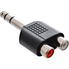 Audio Adapter, 6,3mm Klinke Stecker auf 2x Cinch Buchse,...