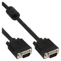 S-VGA Kabel, 15pol HD Stecker / Stecker, schwarz, 0,3m