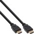 HDMI Kabel, HDMI-High Speed, Stecker / Stecker, verg. Kontakte, schwarz, 2m