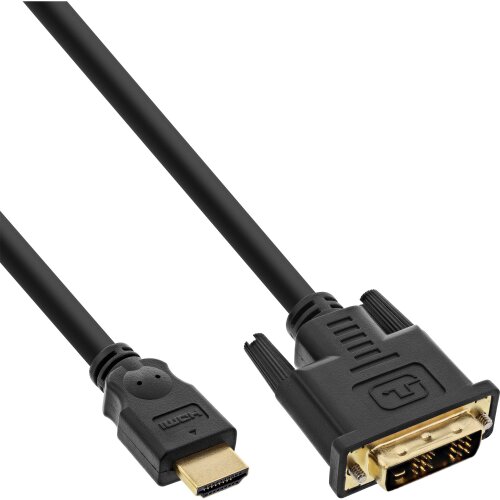 HDMI-DVI Kabel, vergoldete Kontakte, HDMI Stecker auf DVI 18+1 Stecker, 7,5m