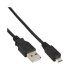 Micro-USB 2.0 Kabel, USB-A Stecker an Micro-B Stecker, schwarz, 1,8m