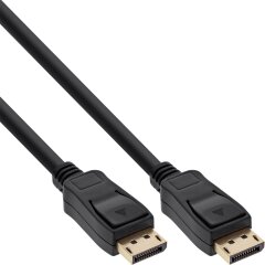 DisplayPort Kabel, schwarz, vergoldete Kontakte, 10m