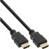 HDMI Kabel, HDMI-High Speed mit Ethernet, Stecker / Stecker, schwarz / gold, 1m