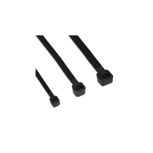 Kabelbinder, L&auml;nge 250mm, Breite 3,6mm, schwarz, 100 St&uuml;ck