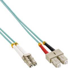 LWL Duplex Kabel, LC/SC, 50/125µm, OM3, 1m