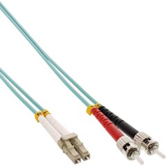 LWL Duplex Kabel, LC/ST, 50/125µm, OM3, 1m