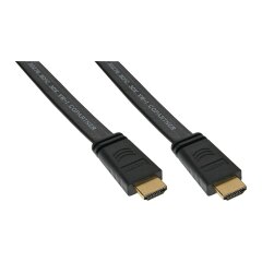 HDMI Flachkabel, HDMI-High Speed mit Ethernet, verg....