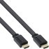 HDMI Flachkabel, HDMI-High Speed mit Ethernet, verg. Kontakte, schwarz, 0,5m