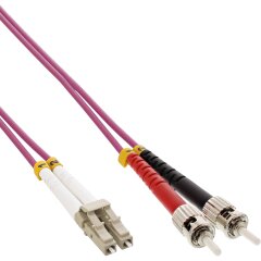LWL Duplex Kabel, LC/ST, 50/125µm, OM4, 1m