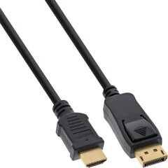 DisplayPort zu HDMI Konverter Kabel, schwarz, 1m