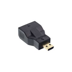 HDMI Adapter, Mini HDMI C Buchse auf Micro HDMI D Stecker, 4K2K kompatibel, vergoldete Kontakte