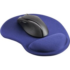 Maus-Pad, blau, mit Gel Handballenauflage, 230x205x20mm