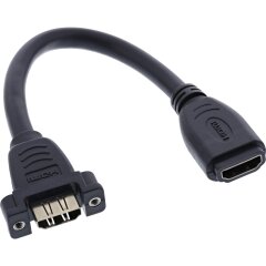 HDMI Adapterkabel zum Einbau, HDMI A Buchse/Buchse,...