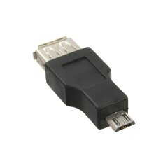 Micro-USB Adapter, Micro-B Stecker an USB A Buchse