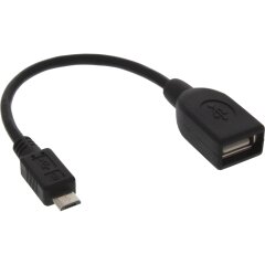 Micro-USB OTG Adapterkabel, Micro-B Stecker an USB A Buchse, 0,15m