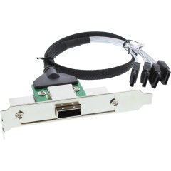 SAS Slotblech PCI + 50p Centr., mit Kabel, ext. SFF-8088...