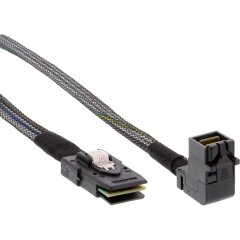 Mini-SAS HD Kabel, SFF-8643 gewinkelt zu SFF-8087, mit...