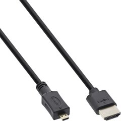 HDMI Superslim Kabel A an D, HDMI-High Speed mit...