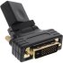 HDMI-DVI Adapter, HDMI Buchse auf DVI Stecker, flexibler Winkel, vergoldete Kontakte, 4K2K kompatibel
