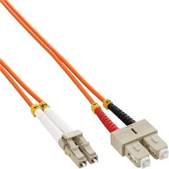 LWL Duplex Kabel, LC/SC, 50/125µm, OM2, 0,5m