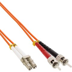 LWL Duplex Kabel, LC/ST, 50/125µm, OM2, 25m