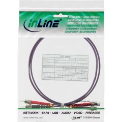 LWL Duplex Kabel, ST/ST, 50/125µm, OM4, 0,5m