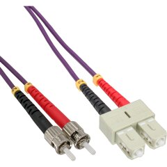 LWL Duplex Kabel, SC/ST, 50/125&micro;m, OM4, 0,5m