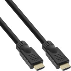 HDMI Kabel, HDMI-High Speed mit Ethernet, Premium, 4K2K, Stecker / Stecker, schwarz / gold, 10m