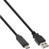 USB 2.0 Kabel, Typ C Stecker an A Stecker, schwarz, 1m