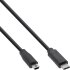 USB 2.0 Kabel, Typ C Stecker an Mini-B Stecker (5pol.), schwarz, 1m