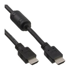 HDMI Kabel, HDMI-High Speed, Stecker / Stecker, schwarz, mit Ferrit, 0,5m