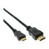 HDMI Mini Kabel High Speed, Stecker A auf C, verg. Kontakte, schwarz, 0,5m