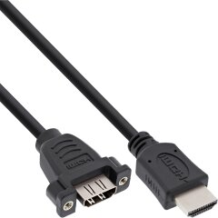 HDMI 4K2K Adapterkabel zum Einbau, HDMI A Stecker/Buchse,...