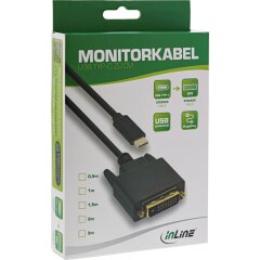 USB Display Kabel, USB Typ-C Stecker zu DVI Stecker (DP...