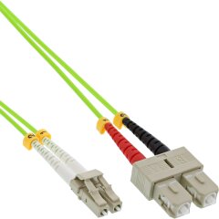 LWL Duplex Kabel, LC/SC, 50/125µm, OM5, 15m