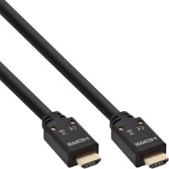 HDMI Aktiv-Kabel, HDMI-High Speed mit Ethernet, 4K2K, Stecker / Stecker, schwarz / gold, 25m