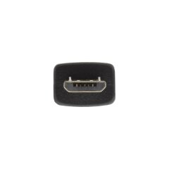 Micro-USB 2.0 Kabel, USB-A Stecker an Micro-B Stecker, schwarz, 0,3m
