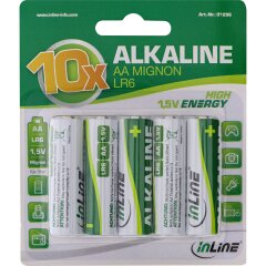Alkaline High Energy Batterie, Mignon (AA), 10er Blister
