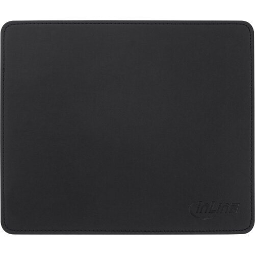 Maus-Pad Premium Kunstleder, schwarz, 255x220x3mm