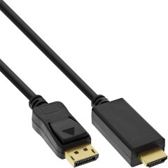 DisplayPort zu HDMI Konverter Kabel, 4K/60Hz schwarz, 1,5m