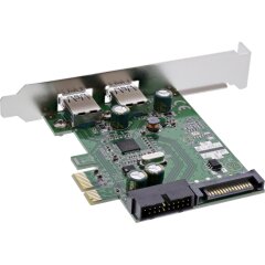 Schnittstellenkarte, 4x USB 3.0, (2+2) PCIe, inkl. Low-Profile Slotblech