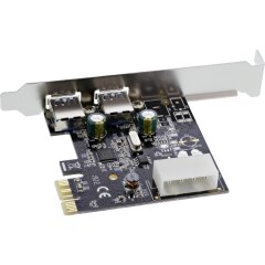 Schnittstellenkarte, 2x USB 3.0, PCIe, inkl. Low-Profile Slotblech