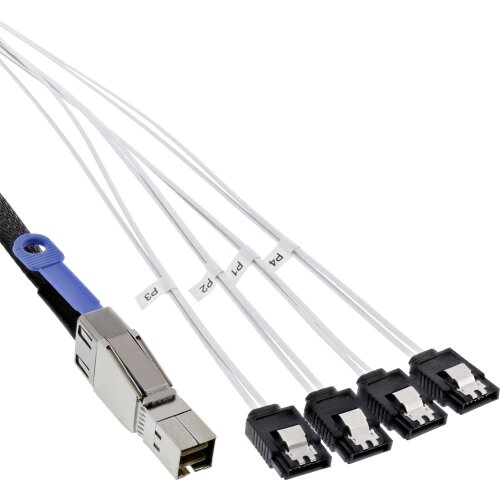 Mini SAS HD Kabel, SFF-8644 zu 4x SATA, 6Gb/s, 2m