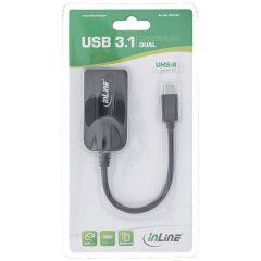 Card Reader USB 3.1 USB-C, f&uuml;r SD/SDHC/SDXC, microSD, UHS-II kompatibel