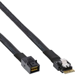 Slim SAS Kabel, SFF-8654 zu Mini SAS HD SFF-8643, 24Gb/s, 1m