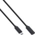 USB 3.2 Kabel, USB Typ-C Verl&auml;ngerung Stecker/Buchse, schwarz, 2m