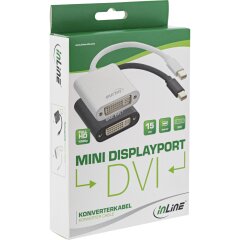 Mini DisplayPort zu DVI Adapter Aluminium, schwarz, 0,15m