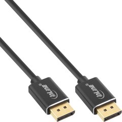 DisplayPort 1.4 Kabel Slim, 8K4K, schwarz, vergoldete Kontakte, 3m