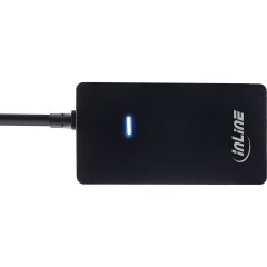 USB 2.0 Hub, 4 Port, schwarz, Kabel 30cm